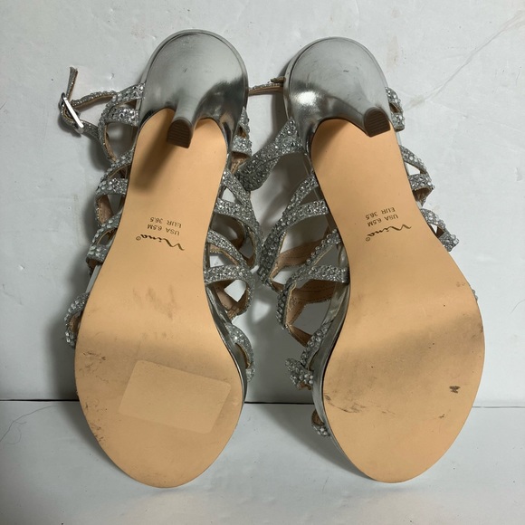 Nina Women’s Strappy Crystal Embellished Caged High Heels NWOT - Picture 6 of 7